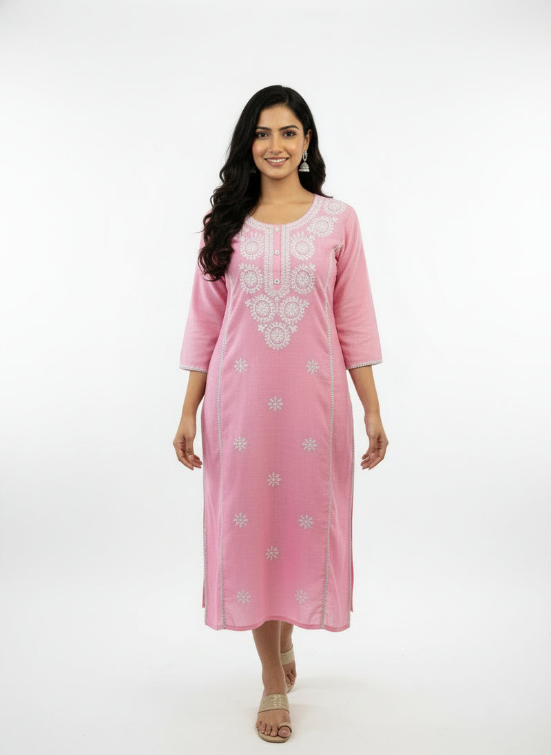 Kurti with Thread Embroidery