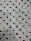 White Cotton Multi Embroidery