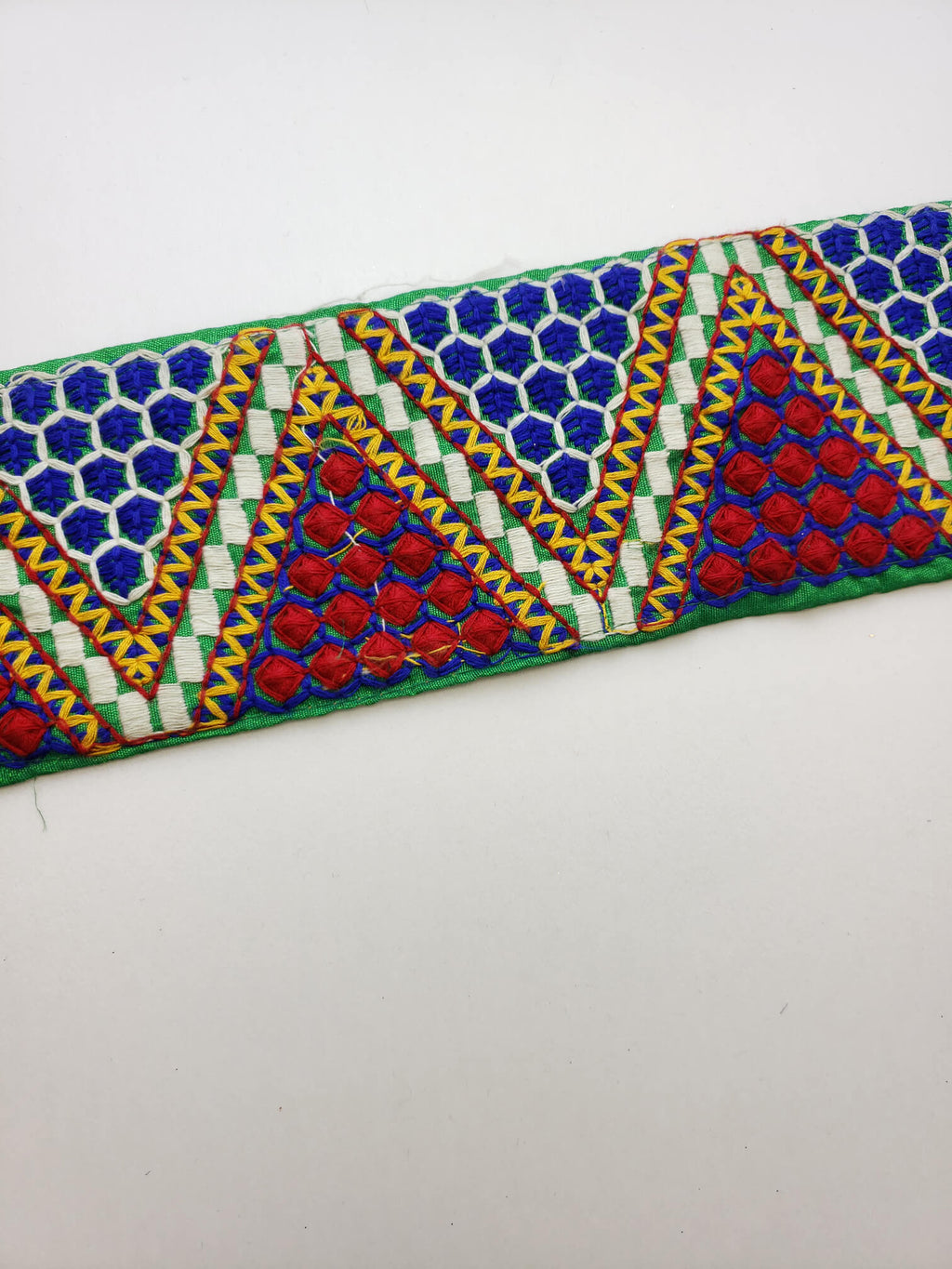 Colourful Thread Embroidered Border