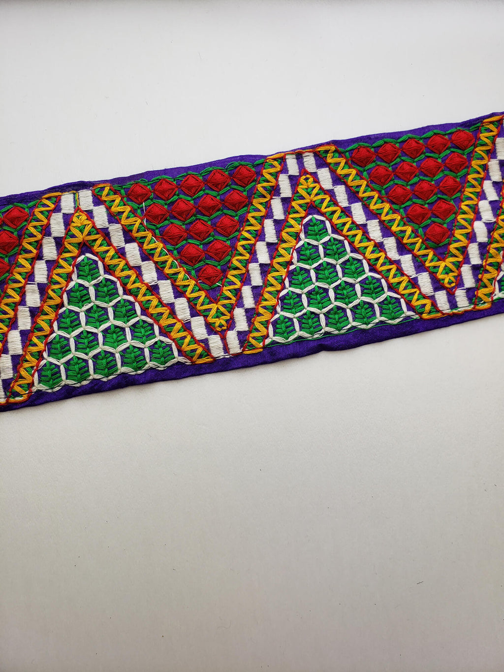 Colourful Thread Embroidered Border