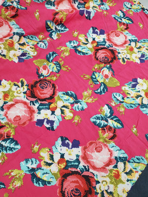 Floral Digital Print (Fuschia)