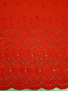 Red Eyelet Border