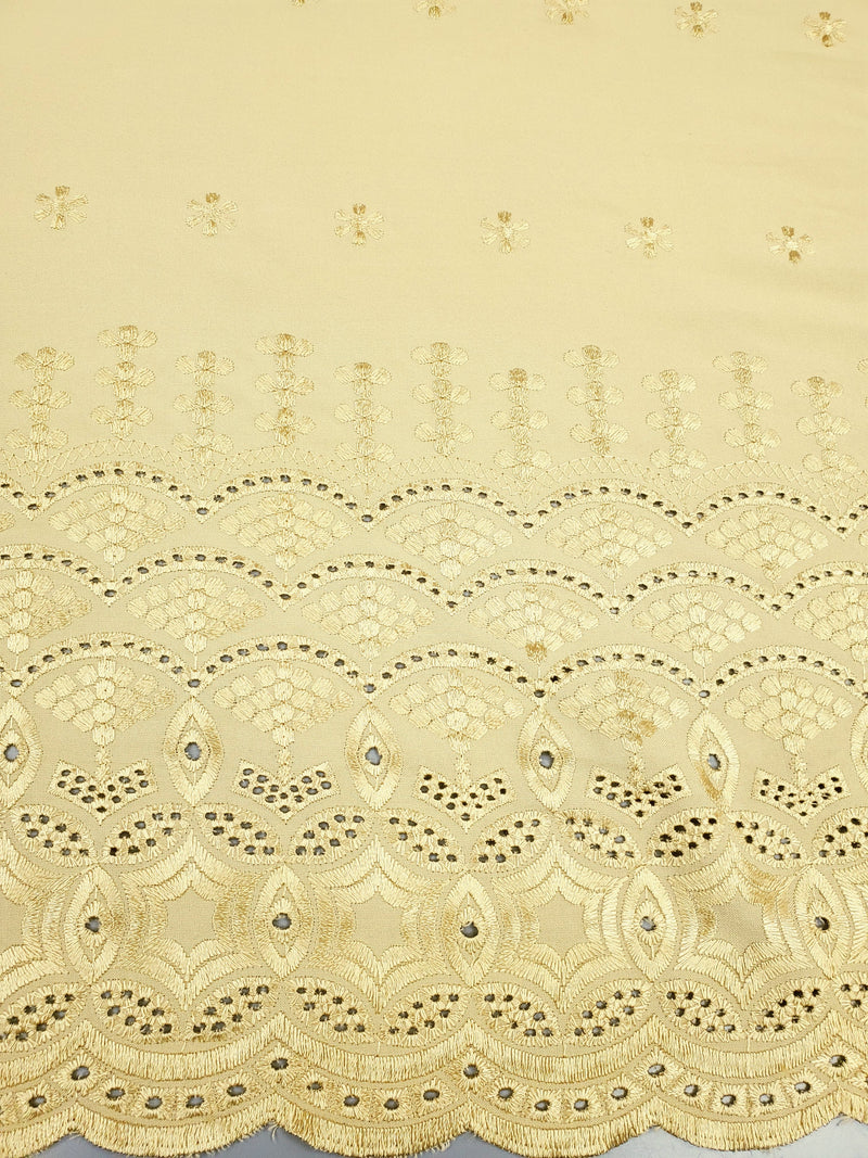 Fawn Eyelet Border