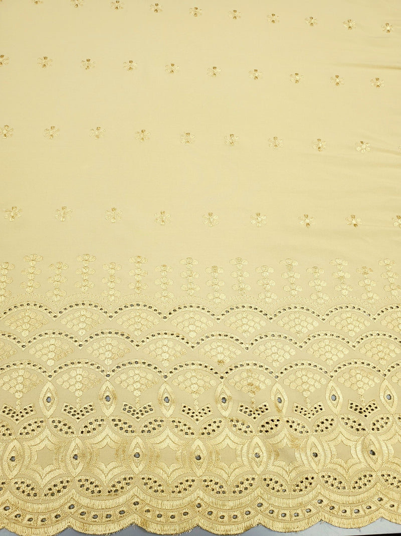 Fawn Eyelet Border