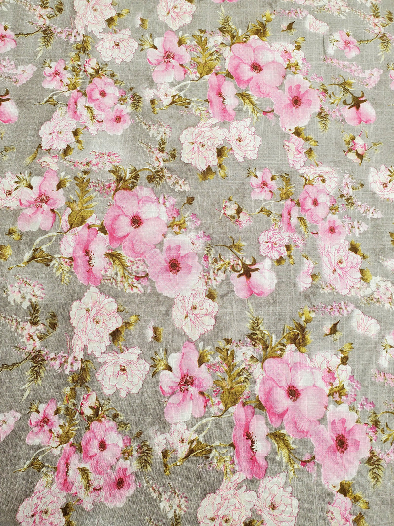 Linen Pink Floral