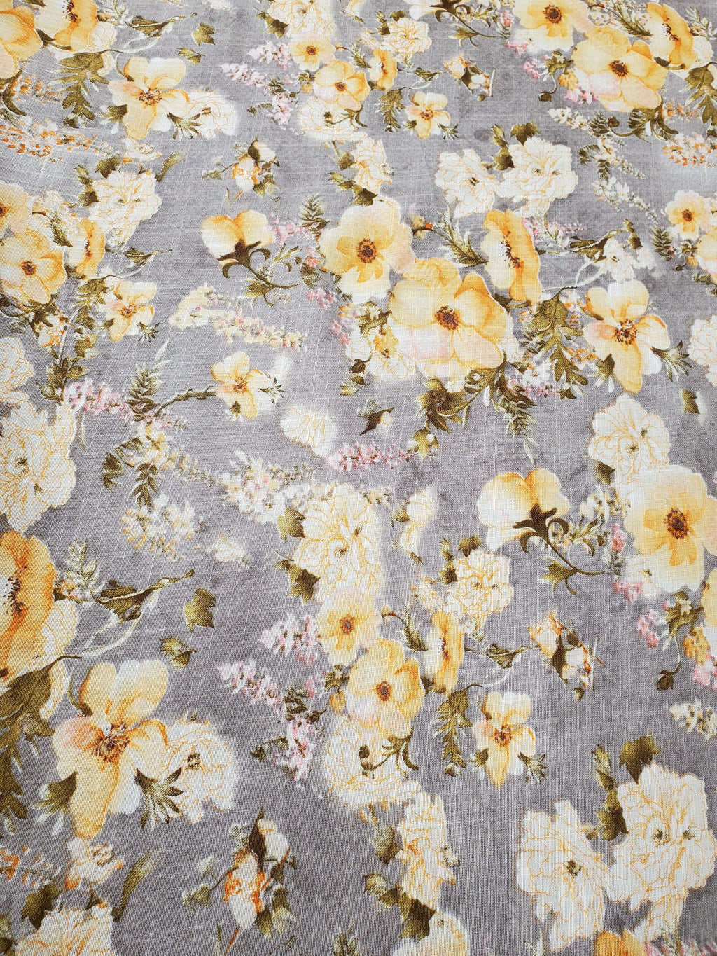 Linen Yellow Floral
