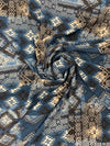 Blue Georgette Print