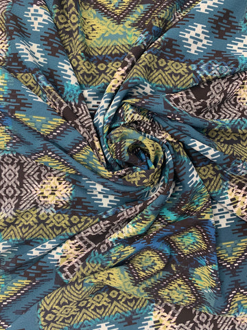 Blue Georgette Print