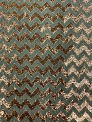 Brocade Mint Zigzag