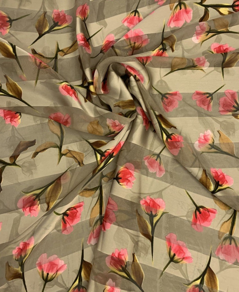 Celadon/Floral Print