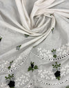 White Cotton Multi Embroidery