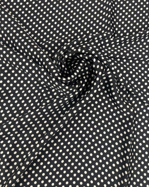 Satin Black/White Polka Dot #1