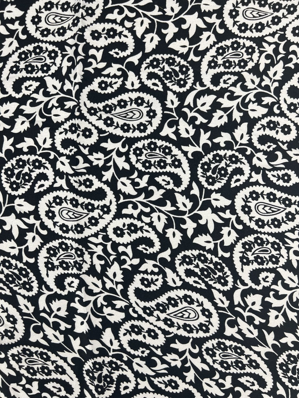 Satin Black/White Paisley