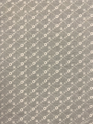 White Cotton/Self Emb.