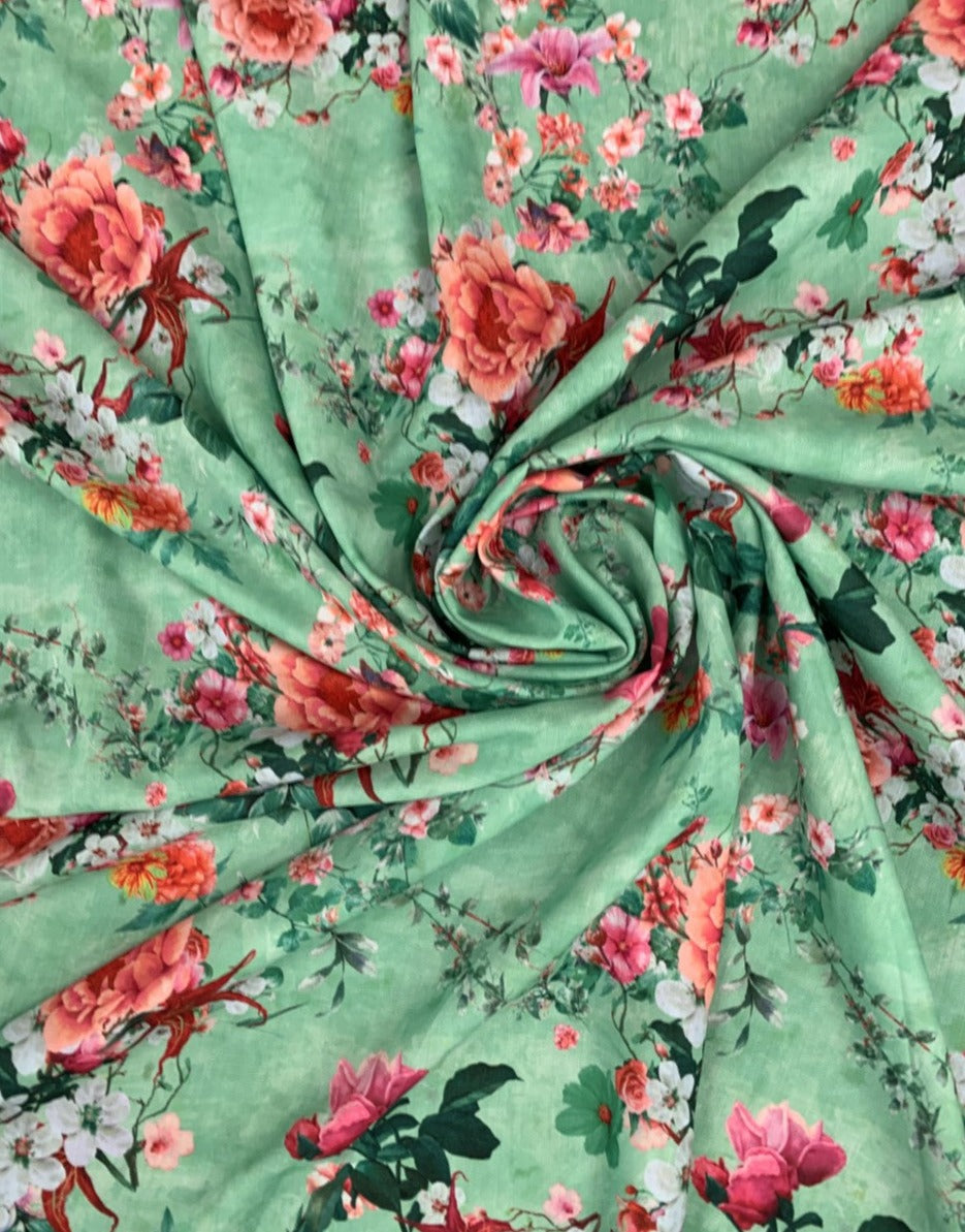 Muslin Floral Digital Print #104